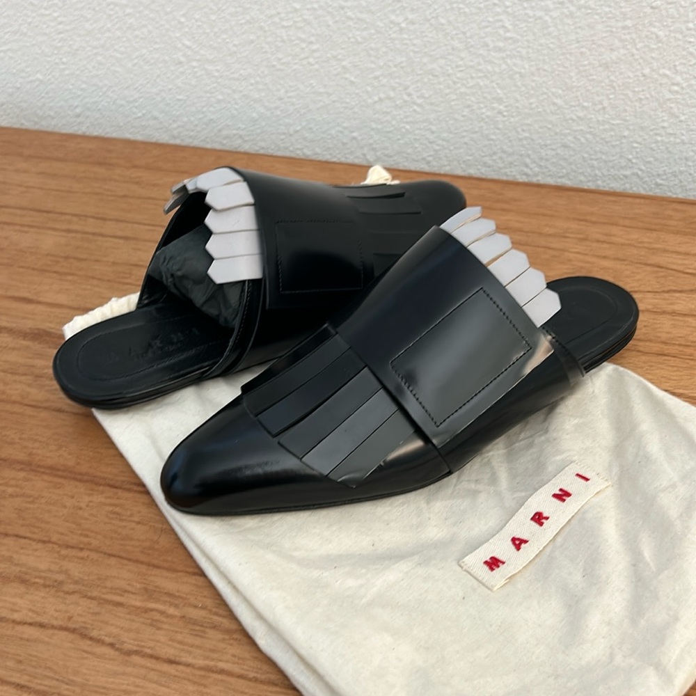 Marni Slip On Leather Loafers